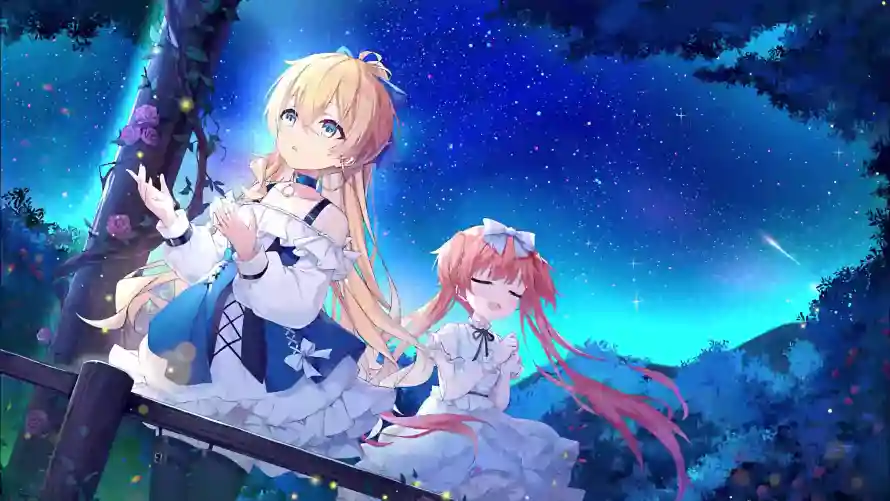 4k兔子壁纸-星空 - 二次元-连衣裙「哲风壁纸」