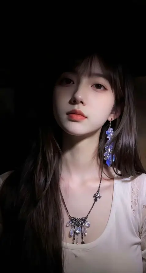 4k红唇壁纸 - 美女 - 耳饰 - 长发「哲风壁纸」