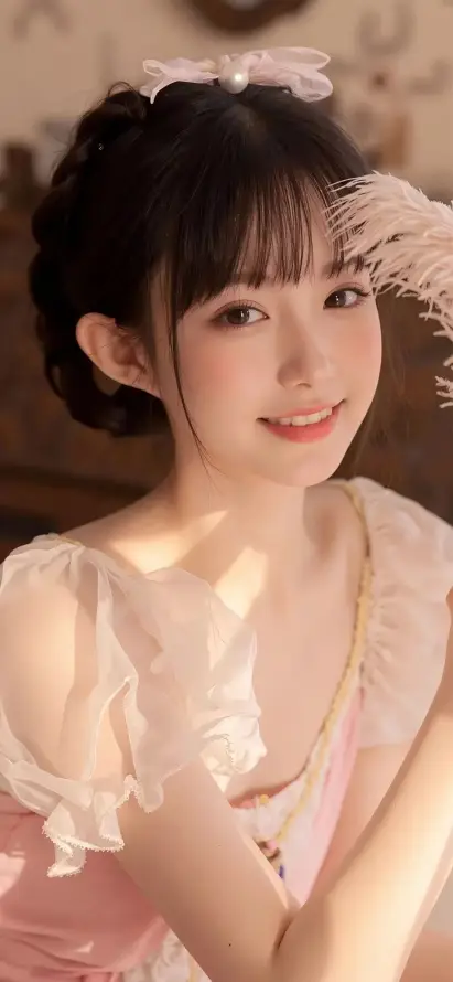 4k甜美壁纸 - 粉色 - 美女 - 蕾丝「哲风壁纸」