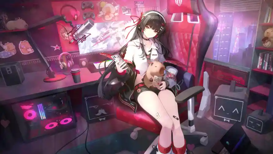 4k千咲壁纸-鸣潮 - 电竞少女-电竞房间「哲风壁纸」