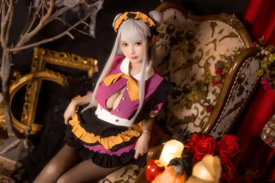 8k写真壁纸-银发 - 黑丝-cos「哲风壁纸」