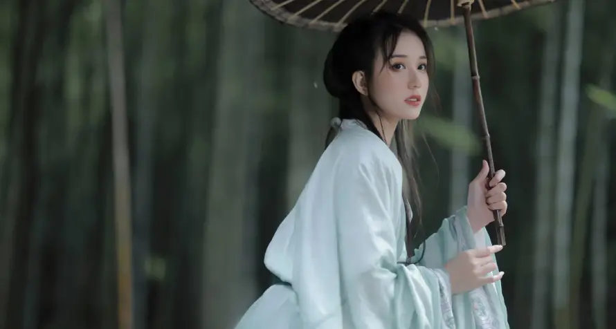 4k古装壁纸-汉服 - 竹林-美女「哲风壁纸」