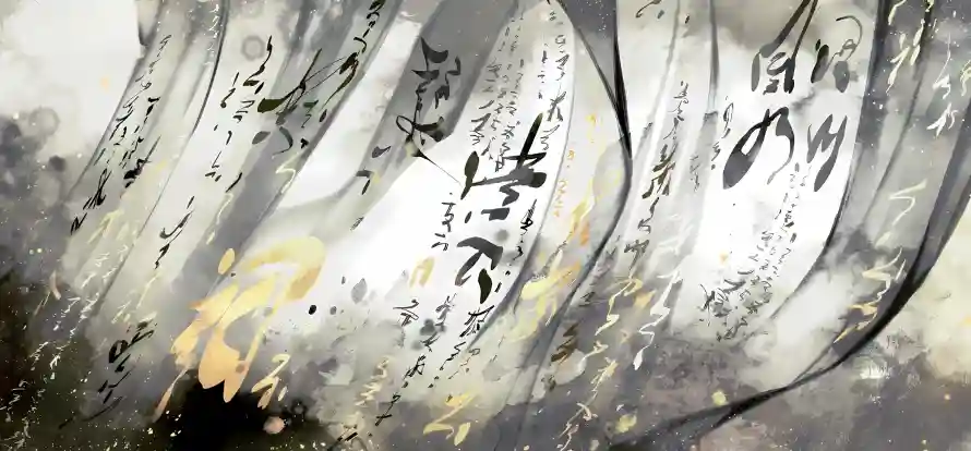 2k书法壁纸-国风 - 墨韵-水墨「哲风壁纸」