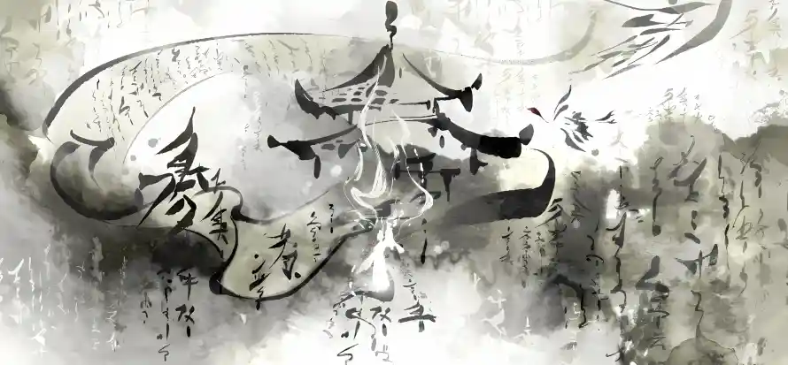 2k古风壁纸-建筑 - 水墨-龙纹「哲风壁纸」