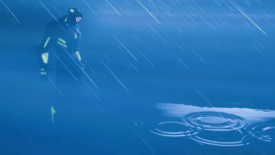 2kKO壁纸-水洼 - 蓝色-雨中「哲风壁纸」