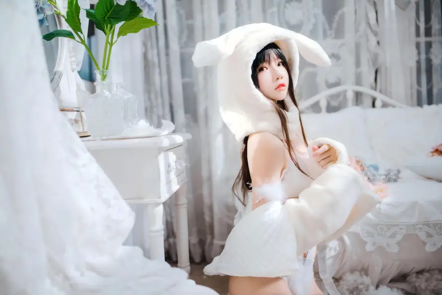 8k兔耳壁纸-写真 - 少女-性感「哲风壁纸」