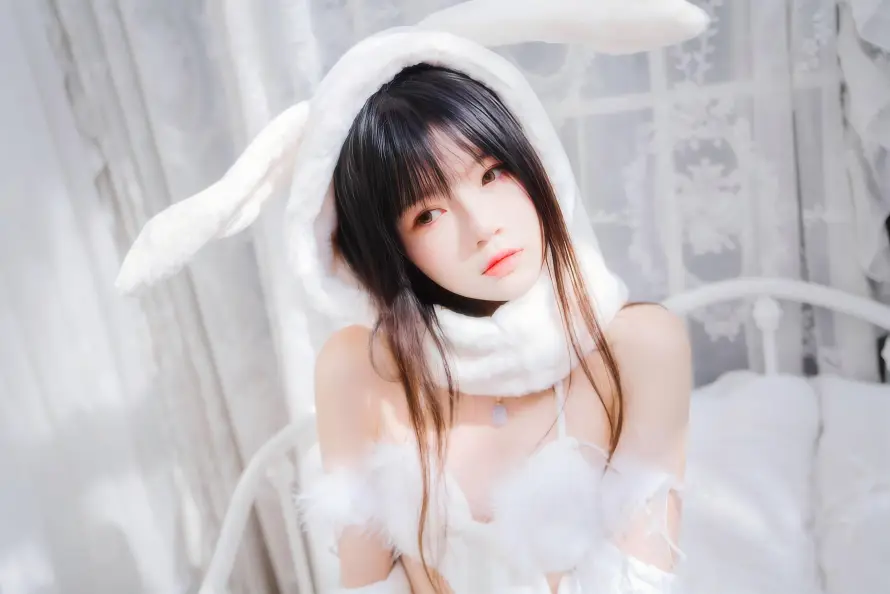 8k兔耳壁纸-写真 - 少女-性感「哲风壁纸」