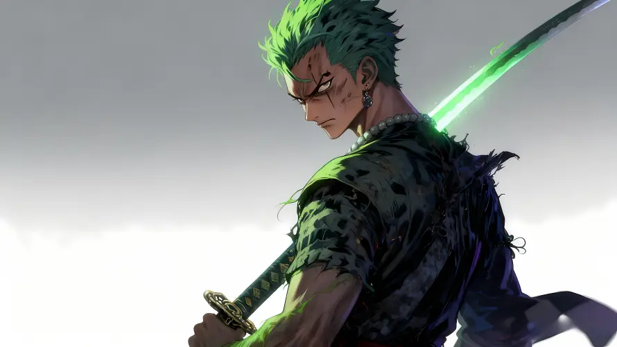 3k剑光壁纸-索隆 - 武士刀-海贼王「哲风壁纸」