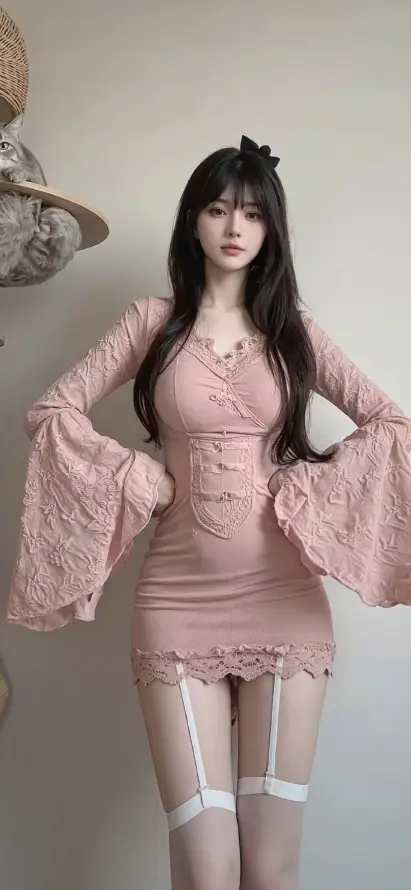 4k美女壁纸 - 蕾丝 - Ios - 修身裙「哲风壁纸」
