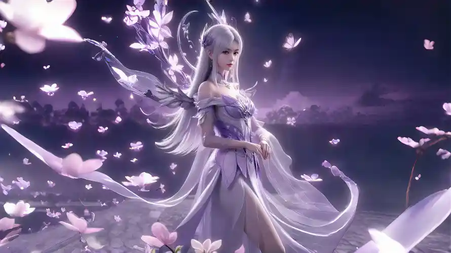 6k古风壁纸-梦幻 - 花瓣-小医仙「哲风壁纸」