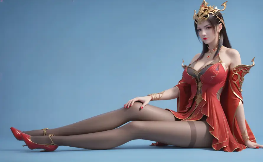6k坐姿壁纸-黑丝 - 美杜莎-斗破苍穹「哲风壁纸」