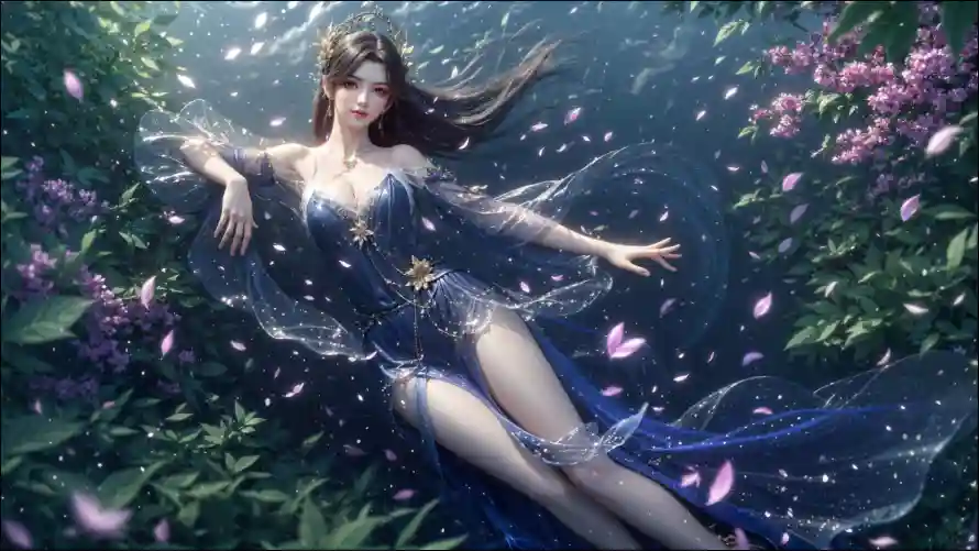 2k曹颖壁纸-花瓣 - 花草-动漫插画「哲风壁纸」