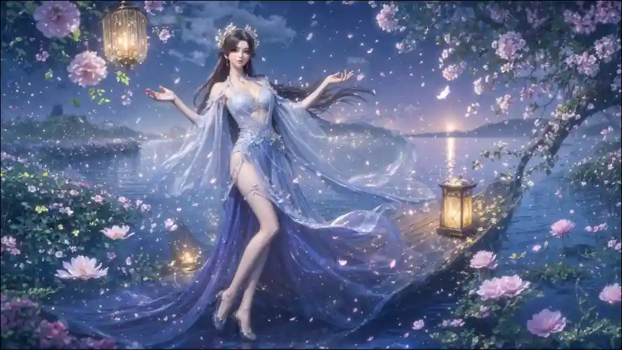 2k夜景壁纸-曹颖 - 梦幻-灯笼「哲风壁纸」