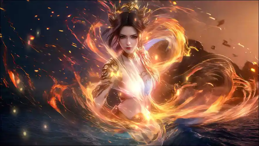 2k华丽壁纸-女王 - 火焰-玄幻「哲风壁纸」