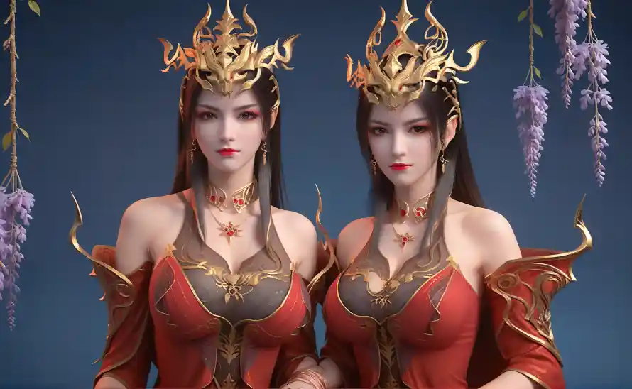 6k紫色花壁纸-美杜莎 - 斗破苍穹-红色服饰「哲风壁纸」