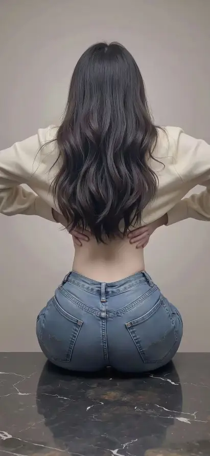 4k美女壁纸 - 长发 - Ios - 牛仔裤「哲风壁纸」