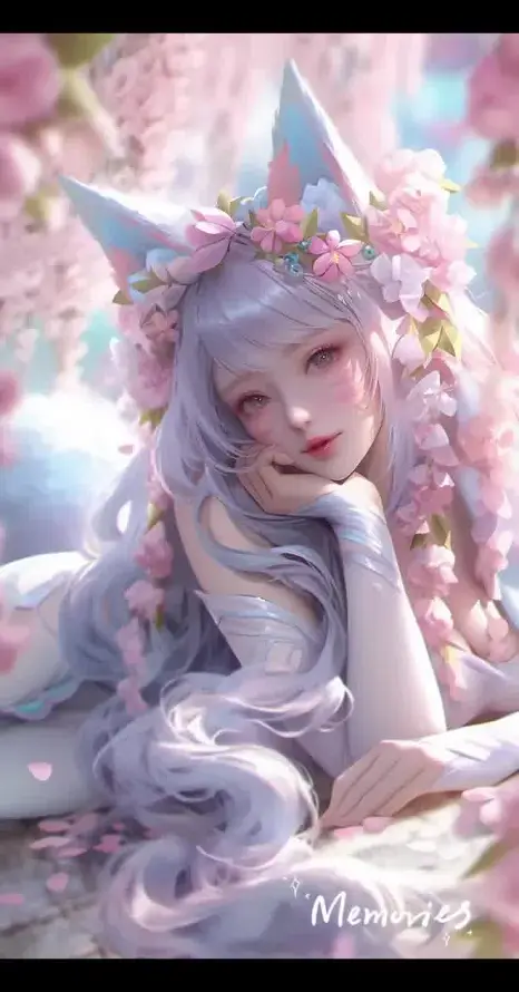 4k九尾壁纸 - 天狐 - 樱花 - 狐娘「哲风壁纸」
