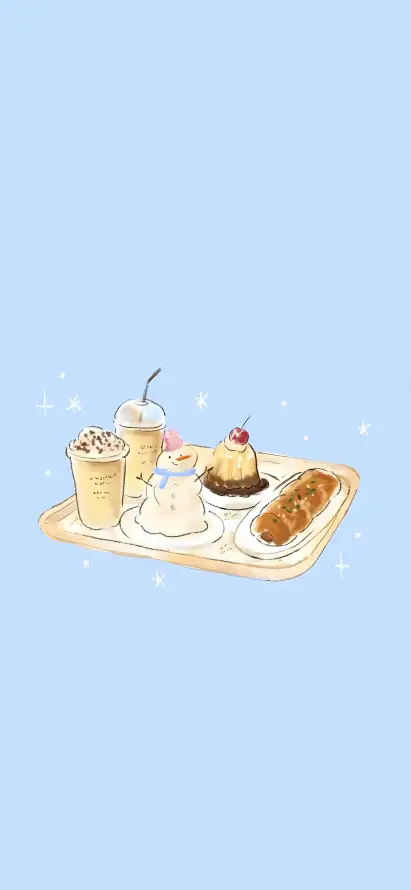 4k插画壁纸 - 甜点 - 蛋糕 - 饮品「哲风壁纸」