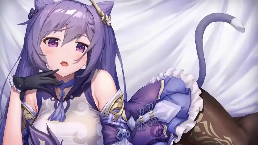 2k刻晴壁纸-原神 - 猫娘-猫尾「哲风壁纸」