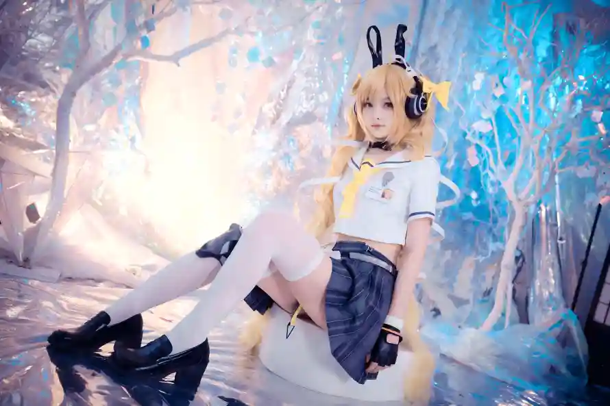 11k兔耳壁纸-校服 - 白丝-cos「哲风壁纸」