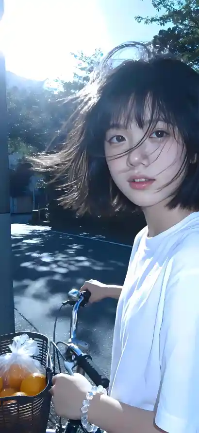 4k户外壁纸 - 短发 - 美女 - 青春「哲风壁纸」