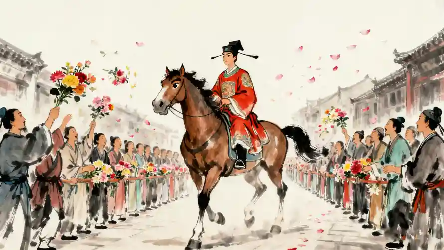 4k人群壁纸-古街 - 国风-状元「哲风壁纸」