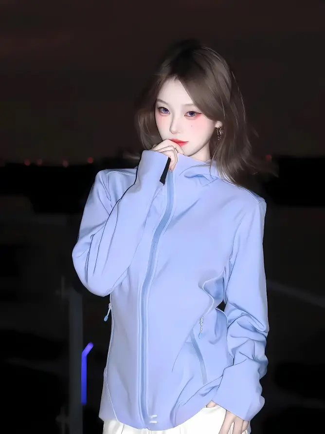 4k夜晚壁纸 - 夜景 - 红唇 - 美女「哲风壁纸」