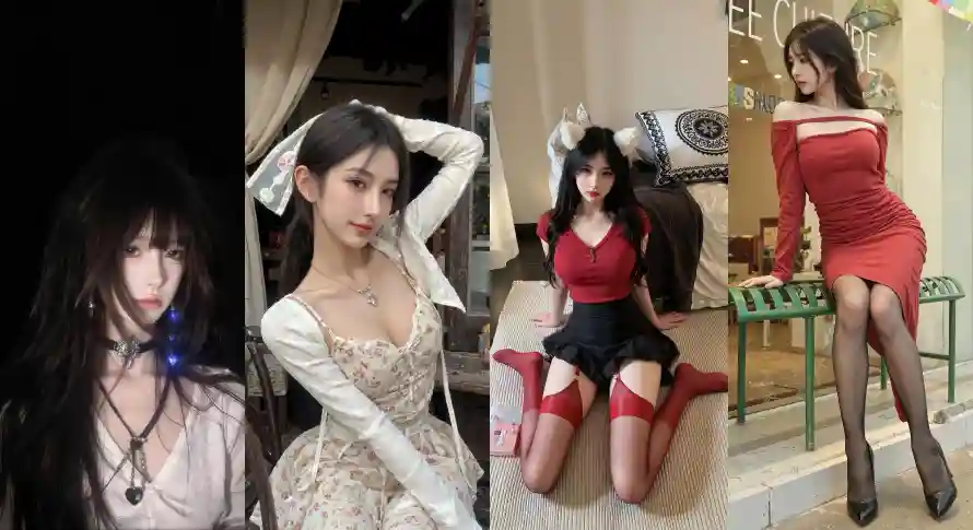 3k美女壁纸-长发 - 黑丝-连衣裙「哲风壁纸」