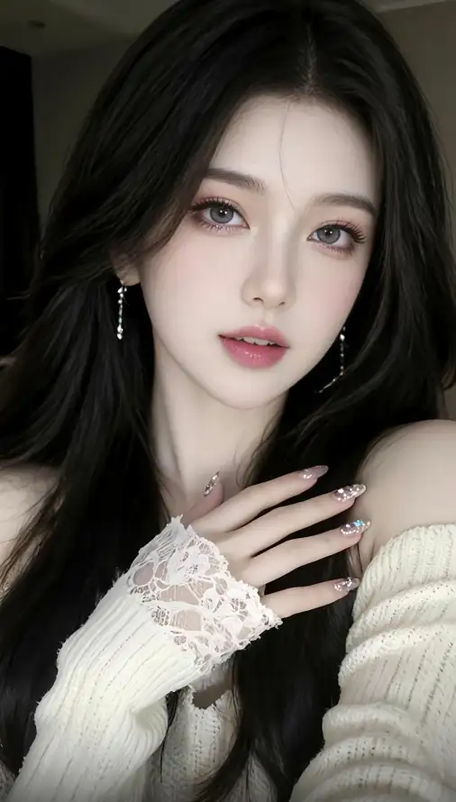 4k美女壁纸 - 美甲 - 长发 - Ios「哲风壁纸」