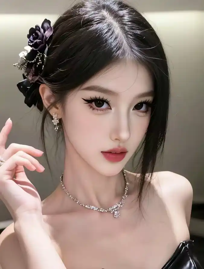 4k发饰壁纸 - 美女 - 耳环 - 项链「哲风壁纸」
