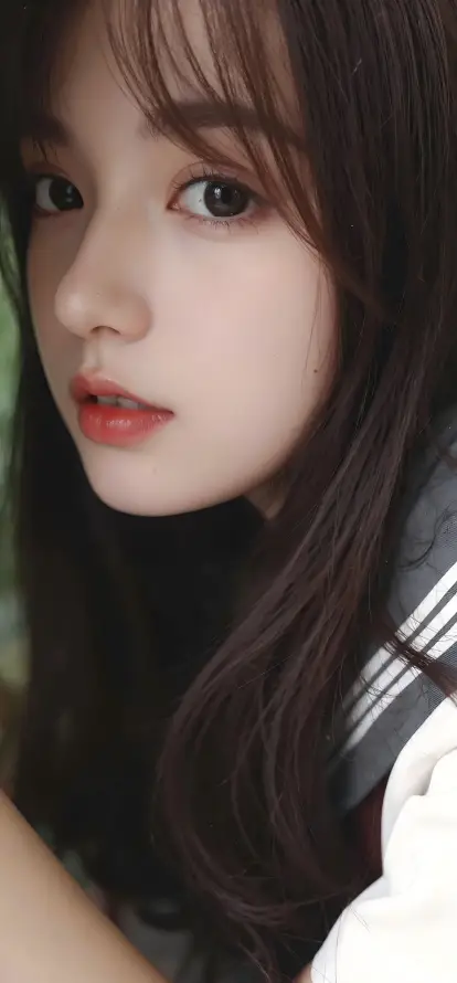 4k校服壁纸 - 清纯 - 美女 - 长发「哲风壁纸」
