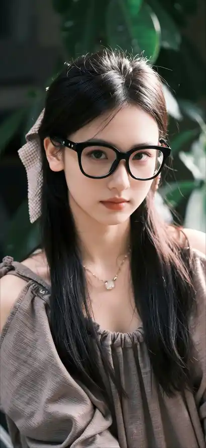 4k丝带壁纸 - 绿植 - 美女 - Ios「哲风壁纸」