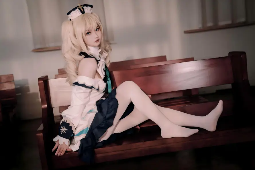 11k原神壁纸-白丝 - 长椅-cos「哲风壁纸」