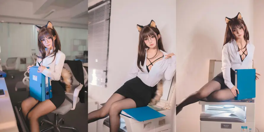 11k办公壁纸-美女 - 黑丝-文件夹「哲风壁纸」