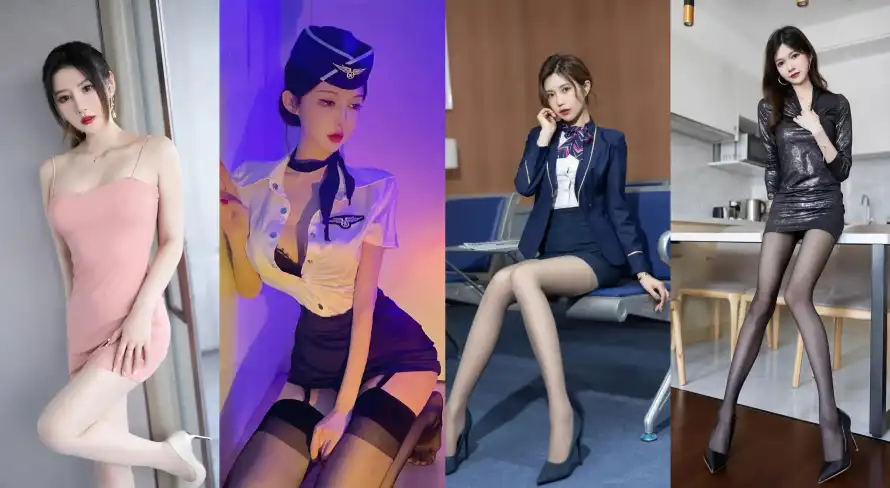 4k美女壁纸-黑丝 - 高跟鞋-制服美女「哲风壁纸」