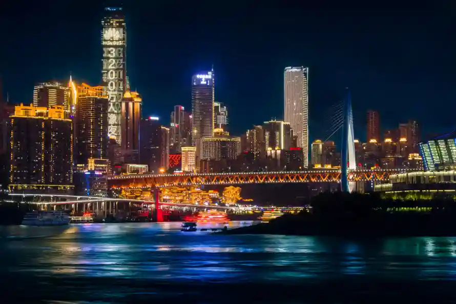 4k城市壁纸-夜景 - 桥梁-江面「哲风壁纸」