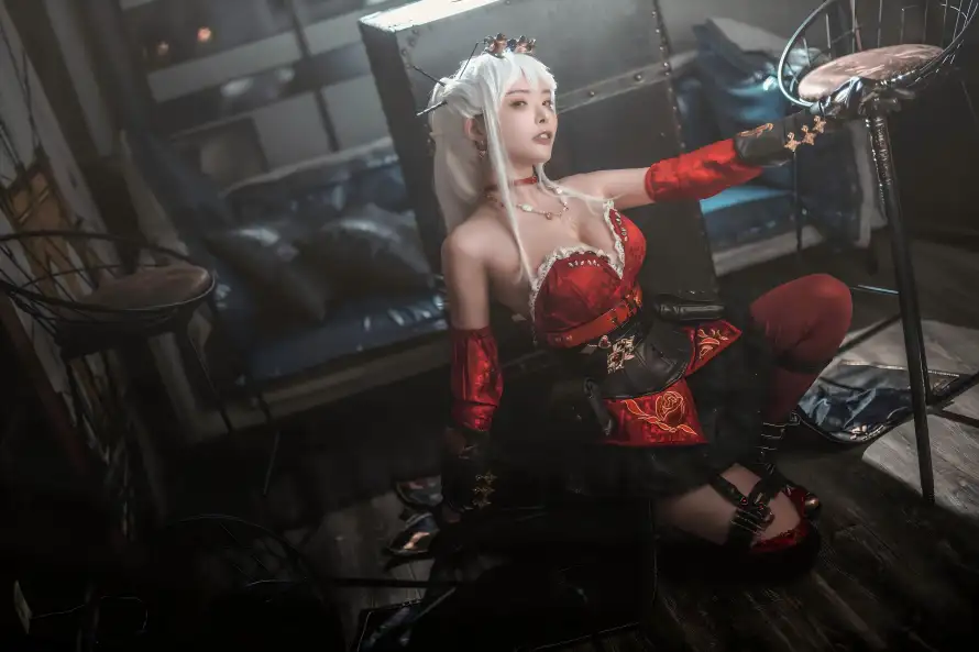 6k白发壁纸-美女 - cos-性感穿搭「哲风壁纸」
