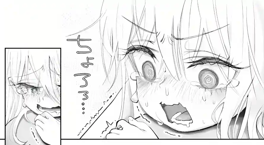 2k手绘壁纸-二次元 - 哭泣表情-少女线稿「哲风壁纸」