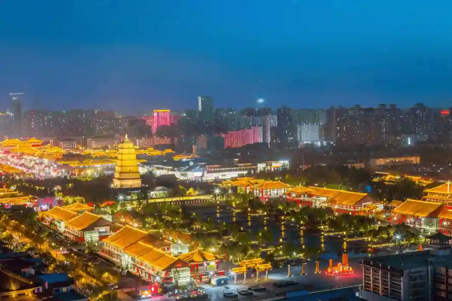 2k古城壁纸-夜景 - 西安-风景「哲风壁纸」