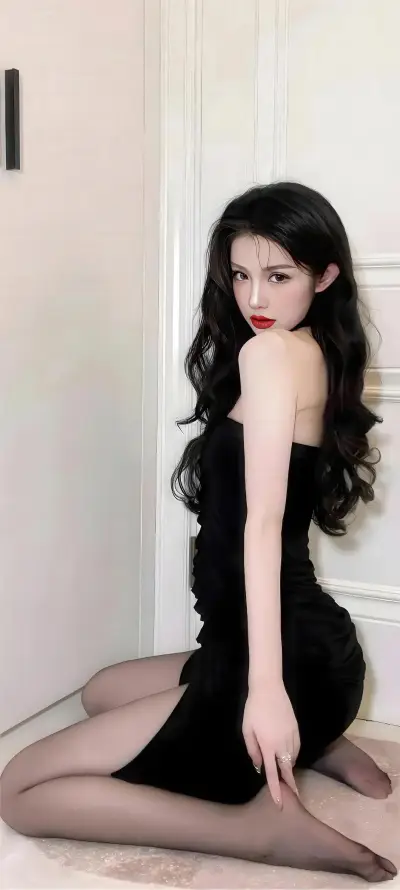 4k室内壁纸 - 红唇 - 美女 - 长发「哲风壁纸」