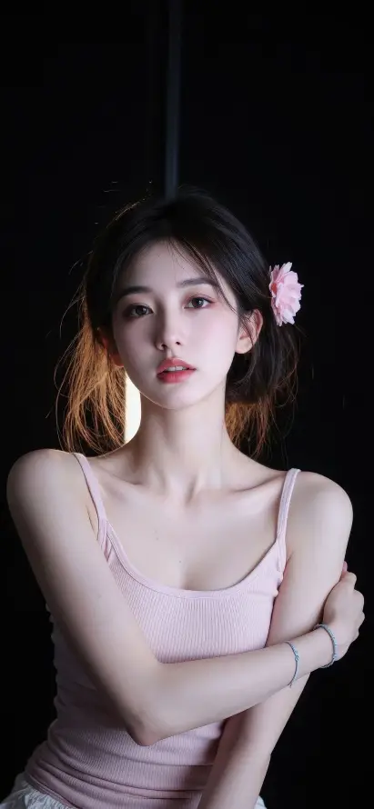 4k清纯壁纸 - 美女 - 黑发 - Ios「哲风壁纸」