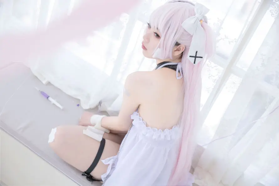 4k写真壁纸-坐姿 - 甜美-纱帘「哲风壁纸」