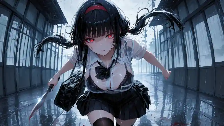 2k动漫壁纸-匕首 - 少女-暗黑「哲风壁纸」