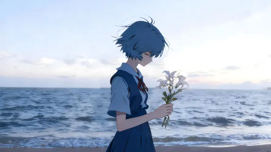 2k大海壁纸-校服 - 海边-白花「哲风壁纸」