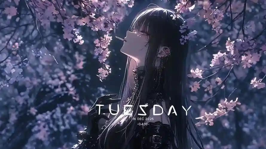 2k口罩壁纸-夜景 - 樱花-紫色「哲风壁纸」