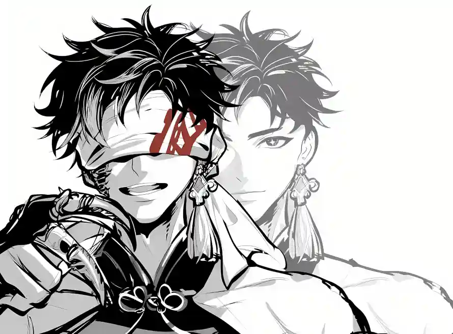 2k手绘壁纸-插画 - 漫画-眼罩「哲风壁纸」