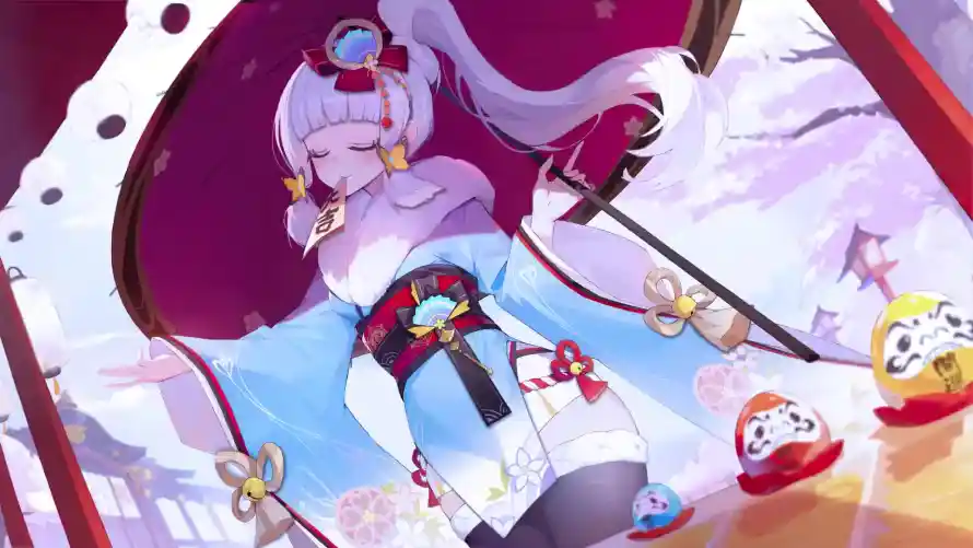 2k原神壁纸-发饰 - 和服-玩偶「哲风壁纸」