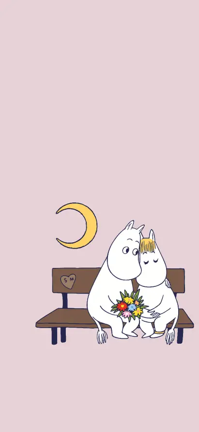 4k卡通壁纸 - 夜晚 - 姆明 - 拥抱「哲风壁纸」