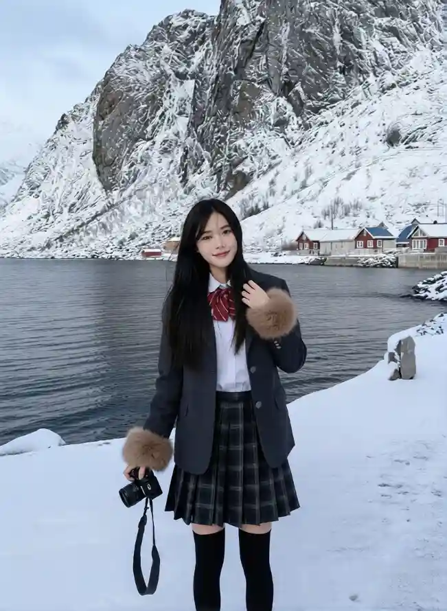 4kjk壁纸 - 冬季 - 制服 - 户外「哲风壁纸」