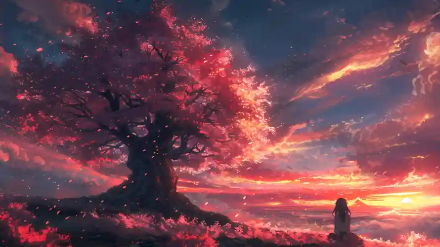 4k剪影壁纸 - 天空 - 安逸 - 意境「哲风壁纸」